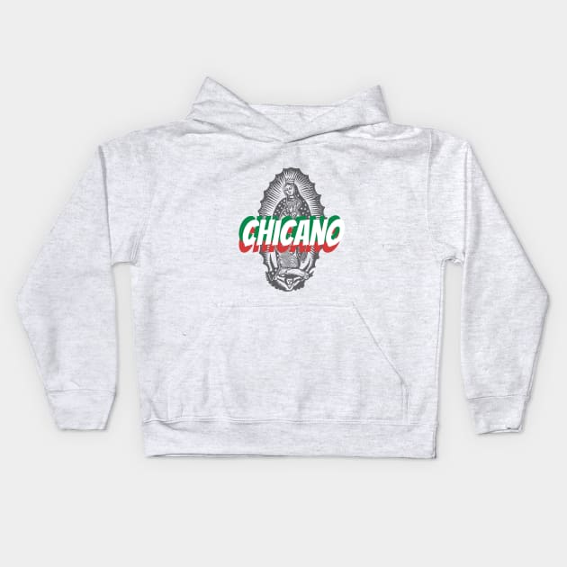 Chicano Urban Wear Kids Hoodie by TianquiztliCreations